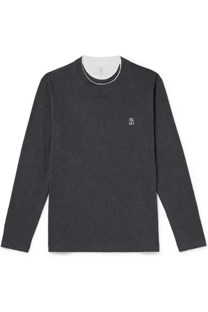 Brunello Cucinelli Logo-Embroidered Cotton-Jersey T-Shirt