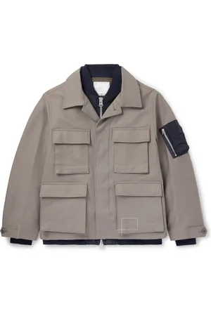 SACAI WTAPS Nylon-Trimmed Cotton-Canvas Jacket