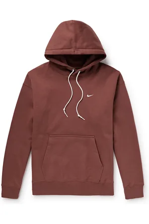Nike Solo Swoosh Logo-Embroidered Cotton-Blend Jersey Hoodie