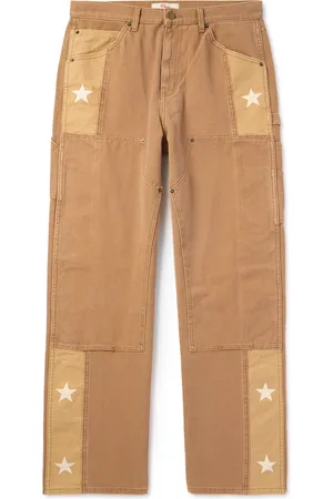 CHERRY LOS ANGELES Straight-Leg Panelled Printed Cotton-Canvas Trousers