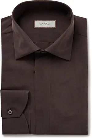 CANALI Enzyme-Washed Silk-Satin Shirt