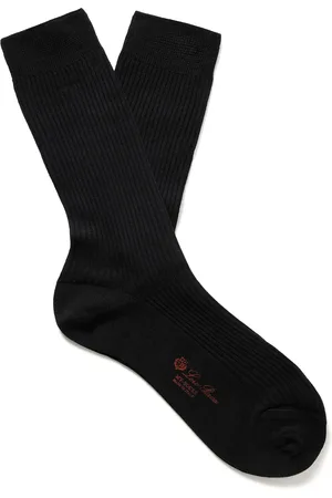 Loro Piana Ribbed Cashmere and Cotton-Blend Socks