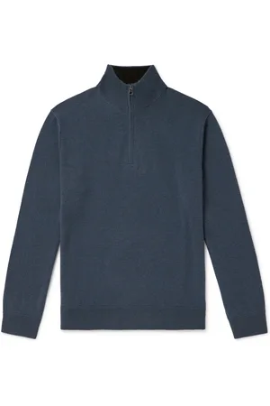 HARTFORD Wool and Cashmere-Blend Half-Zip Sweater