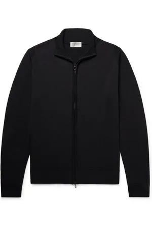 JOHN SMEDLEY Claygate Merino Wool Zip-Up Cardigan