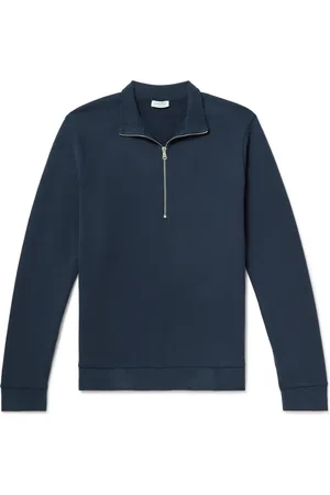 Sunspel Cotton-Jersey Half-Zip Sweatshirt