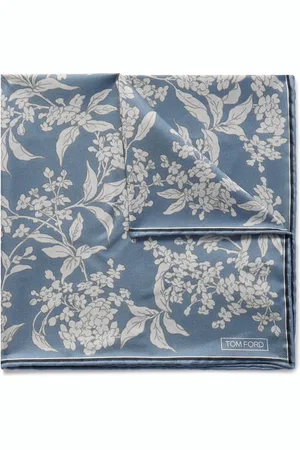Tom Ford Floral-Print Silk-Twill Pocket Square