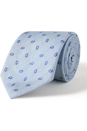 Paul Smith 8.5cm Embroidered Silk and Linen-Blend Jacquard Tie