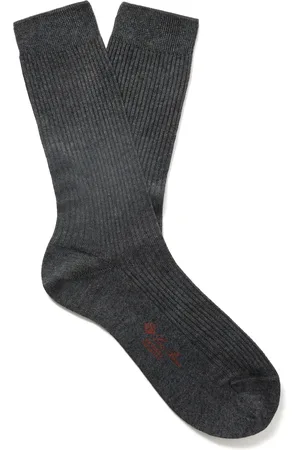 Loro Piana Ribbed Cashmere and Cotton-Blend Socks