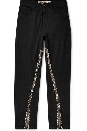 Kartik Research Straight-Leg Embellished Embroidered Jeans