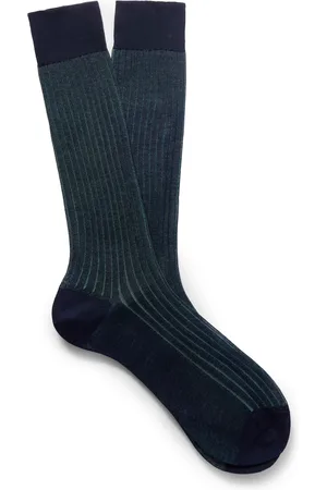 Mr P. Ribbed Mercerised Cotton Socks