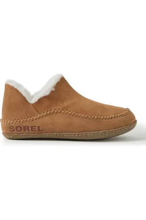 sorel Manawan™ II Faux Shearling-Lined Suede Slippers