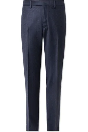 Mr P. Straight-Leg Pinstriped Wool-Flannel Suit Trousers