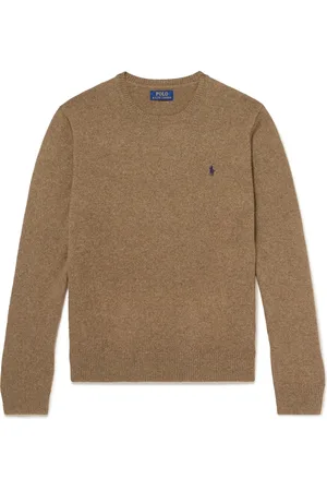 Ralph Lauren Logo-Embroidered Wool and Cotton-Blend Sweater