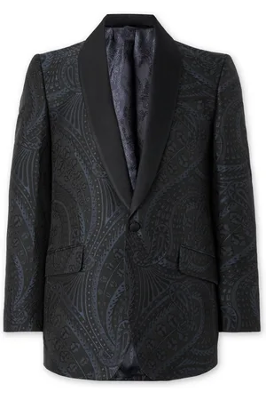 Favourbrook Twill-Trimmed Paisley-Jacquard Cotton and Silk-Blend Tuxedo Jacket