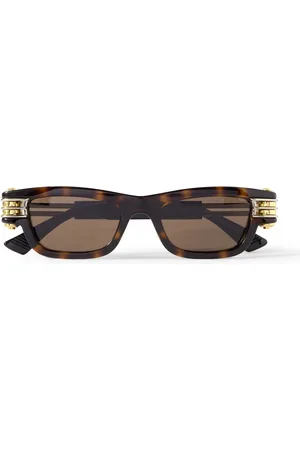 Bottega Veneta D-Frame Gold-Tone and Acetate Sunglasses