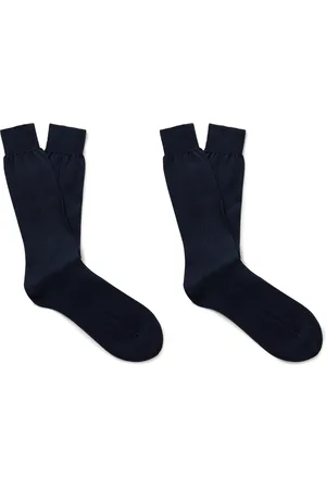 Mr P. Two-Pack Ribbed Organic Cotton Socks