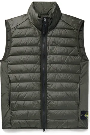 Stone Island Logo-Appliquéd Padded Quilted Recycled-Shell Down Gilet