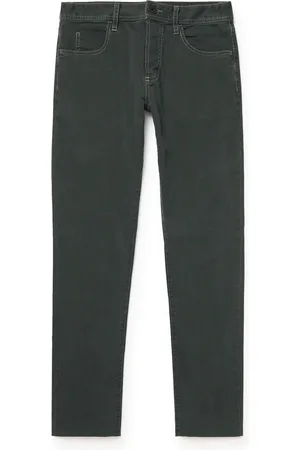 James Perse Straight-Leg Brushed Cotton-Blend Twill Trousers