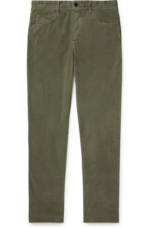 James Perse Slim-Fit Straight-Leg Cotton-Blend Corduroy Trousers