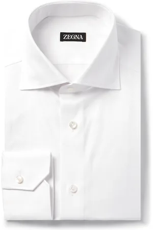 Ermenegildo Zegna Cutaway-Collar Cotton Oxford Shirt