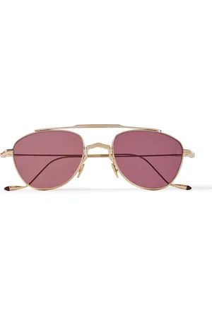 JACQUES MARIE MAGE Flynn Aviator-Style -Tone Beta Titanium Sunglasses
