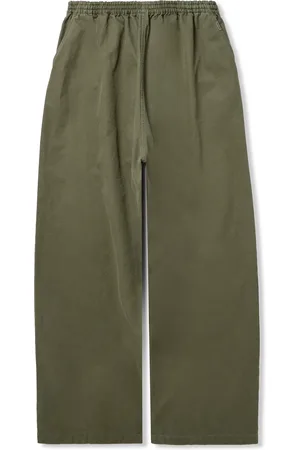 Balenciaga Wide-Leg Cotton-Twill Trousers