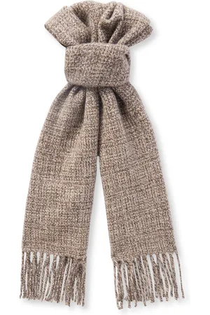 Loro Piana Fringed Cashmere-Tweed Scarf