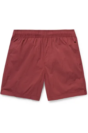 ONIA Straight-Leg Mid-Length Crinkled Swim Shorts