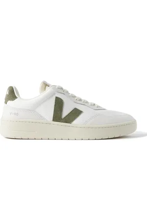 Veja Bastille V-90 Suede-Trimmed Recycled-Mesh Sneakers
