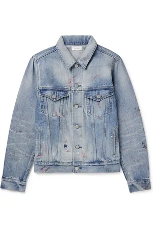 JOHN ELLIOTT Thumper Type III Distressed Paint-Splattered Selvedge Denim Trucker Jacket