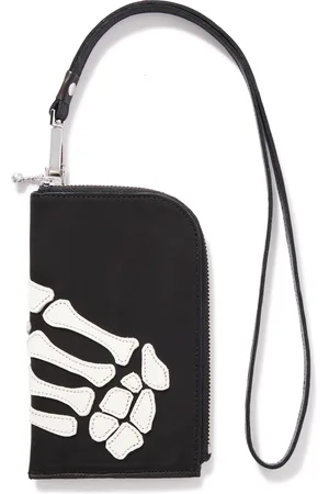 KAPITAL Thumbs-Up Appliquéd Leather Pouch