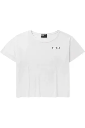 ENFANTS RICHES DEPRIMES A Public Apology Cropped Printed Cotton-Jersey T-Shirt