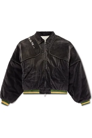 KAPITAL Logo-Embroidered Zip-Detailed Cotton-Velvet Bomber Jacket
