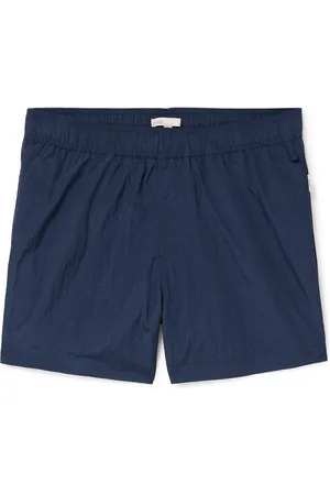 ONIA Straight-Leg Mid-Length Crinkled Swim Shorts