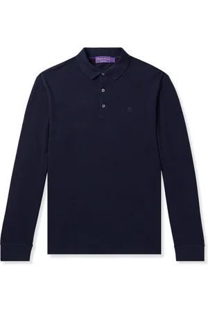 Ralph Lauren Logo-Embroidered Wool-Piqué Polo Shirt