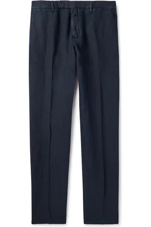 Boglioli Tapered Linen Suit Trousers