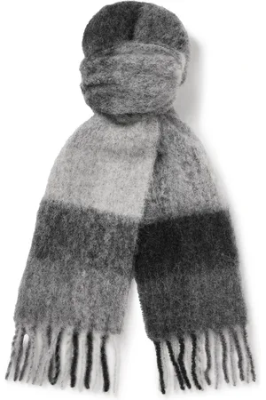 NN.07 9016 Fringed Checked Knitted Scarf