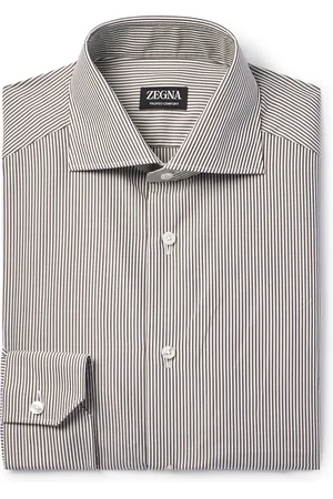 Ermenegildo Zegna Cutaway-Collar Striped Trofeo™ Shirt