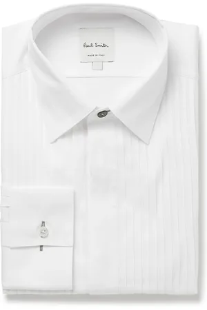 Paul Smith Bib-Front Double-Cuff Cotton-Poplin Tuxedo Shirt