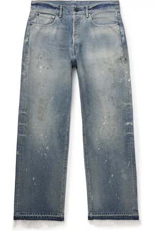 JOHN ELLIOTT Wyatt Straight-Leg Distressed Paint-Splattered Jeans