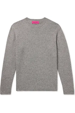 THE ELDER STATESMAN Slim-Fit Ribbed Cashmere and Silk-Blend Sweater