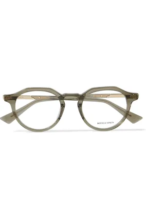 Bottega Veneta Forte Round-Frame Recycled-Acetate Optical Glasses