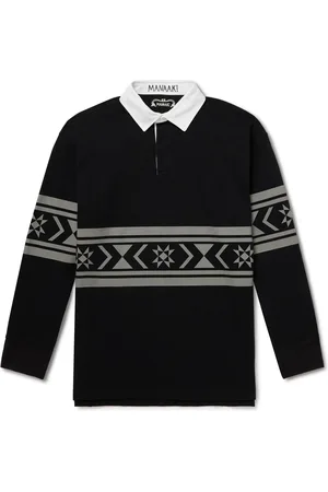 Manaaki Jonah Printed Cotton-Jersey Polo Shirt