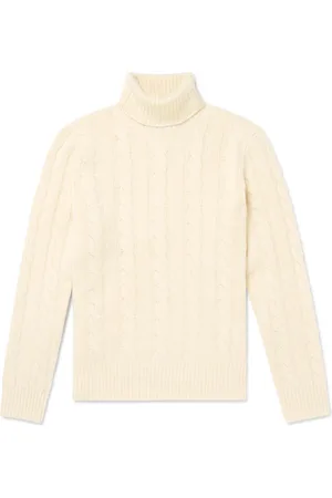 Ralph Lauren Cable-Knit Wool and Cashmere-Blend Rollneck Sweater