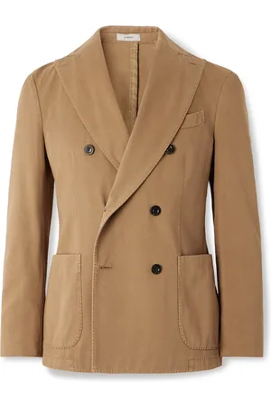 Boglioli Garment-Dyed Cotton-Blend Twill Blazer