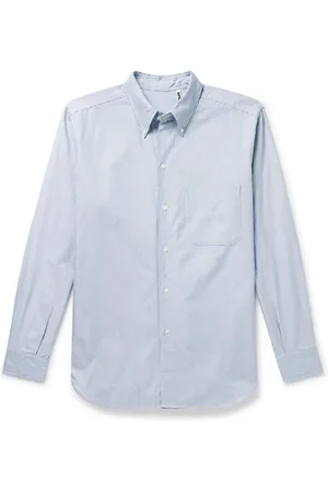Kaptain Sunshine Finx Button-Down Collar Striped Cotton Oxford Shirt
