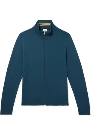 Paul Smith Merino Wool Zip-Up Sweater