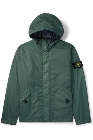 Stone Island Logo-Appliquéd Membrana 3L TC Hooded Jacket
