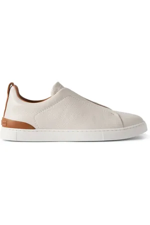 Ermenegildo Zegna Triple Stitch™ Full-Grain Leather Slip-On Sneakers