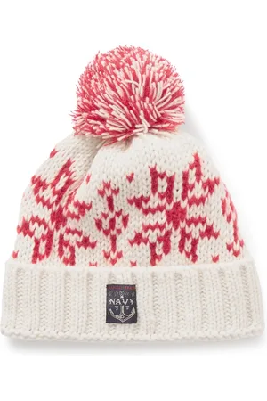 KAPITAL Logo-Appliquéd Pompom-Detailed Wool-Blend Beanie